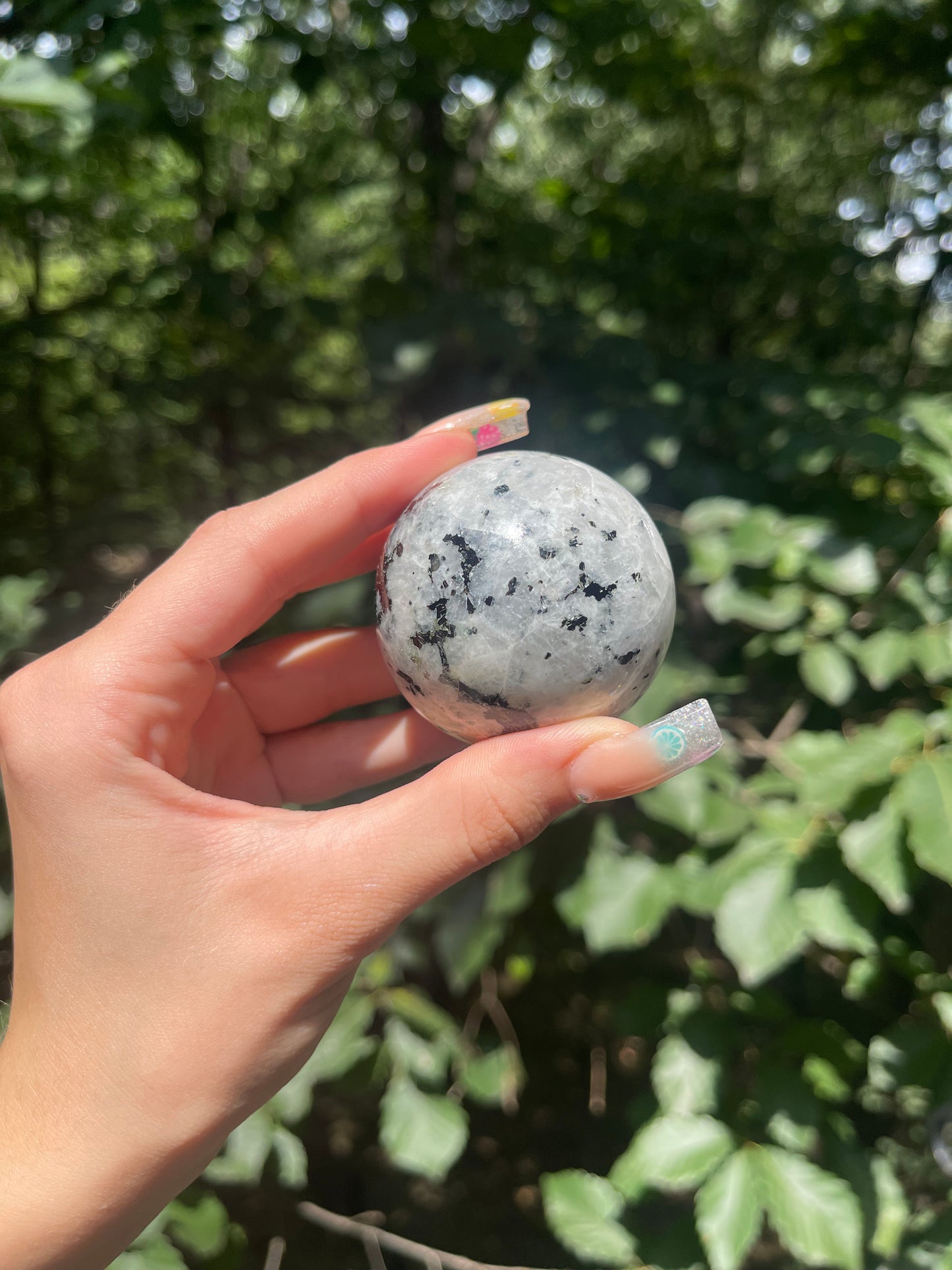 Rainbow Moonstone sphere #6