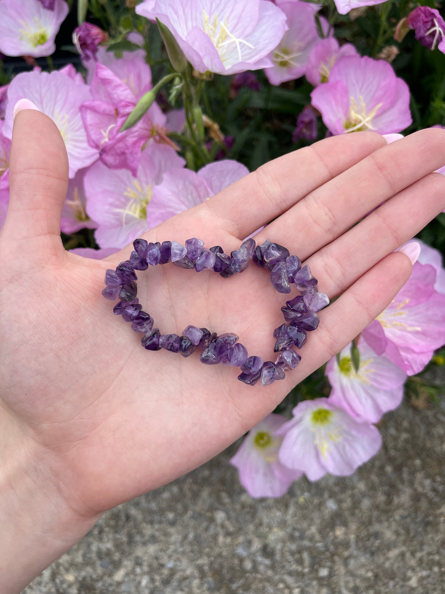 Amethyst stretchy bracelet