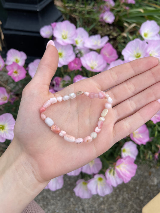 Pink Opal stretchy bracelet