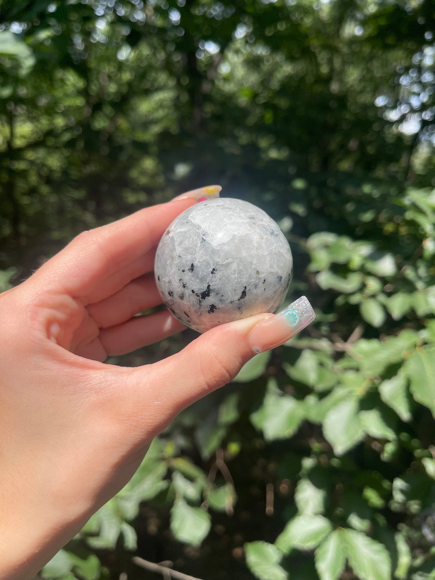 Rainbow Moonstone sphere #6