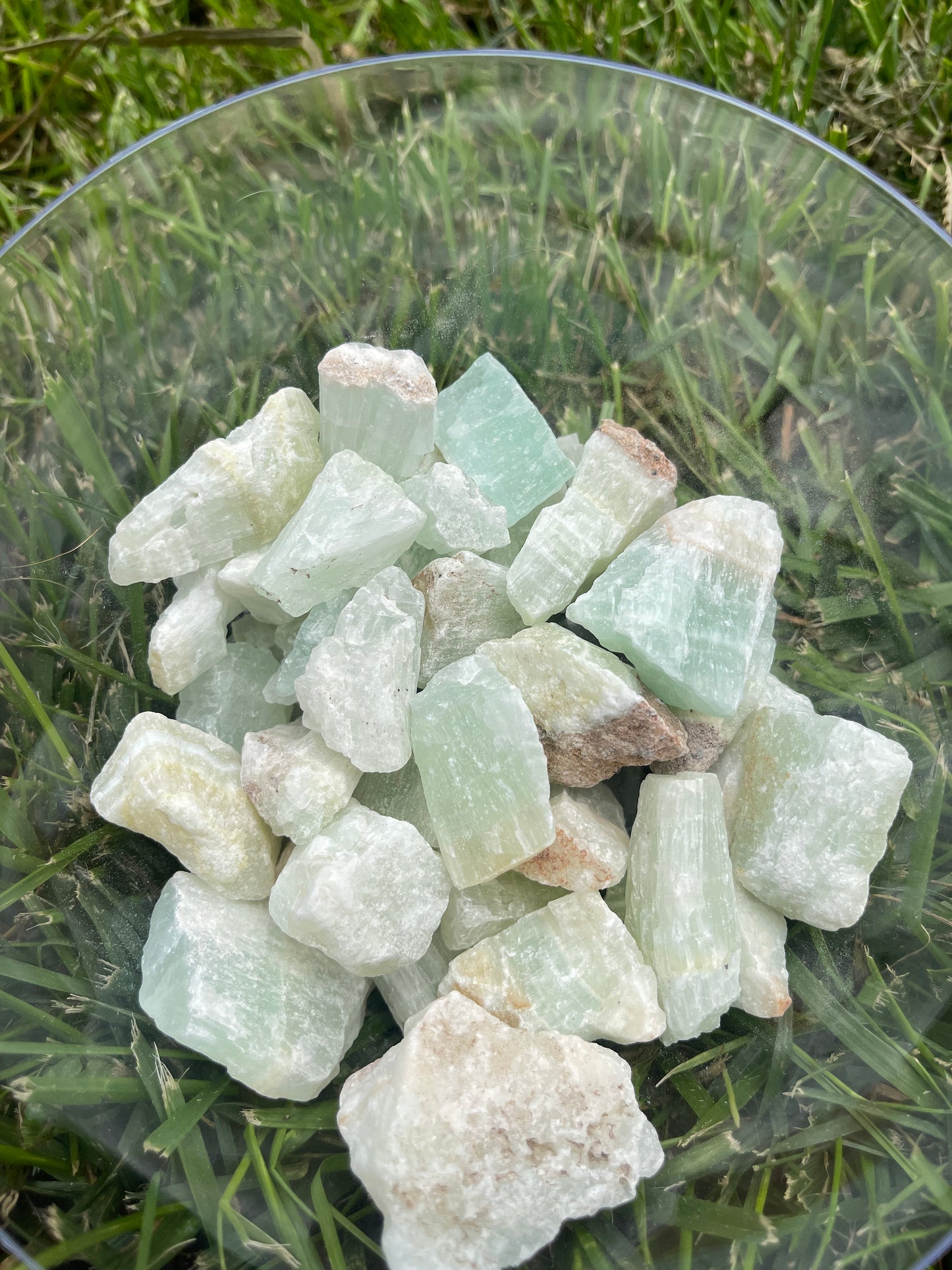 Green Calcite raw chunk