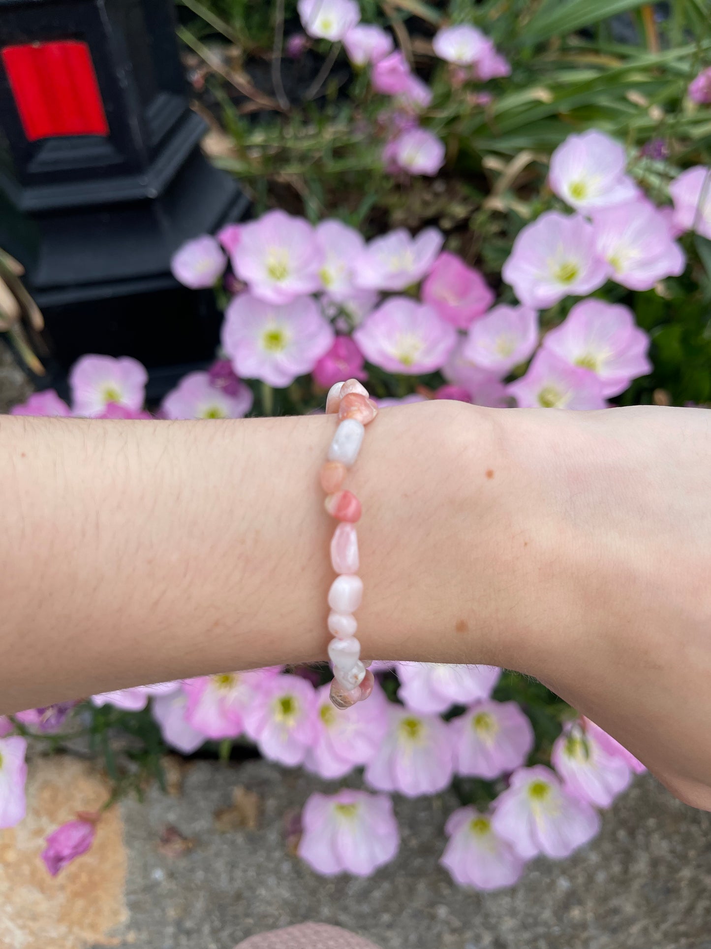 Pink Opal stretchy bracelet