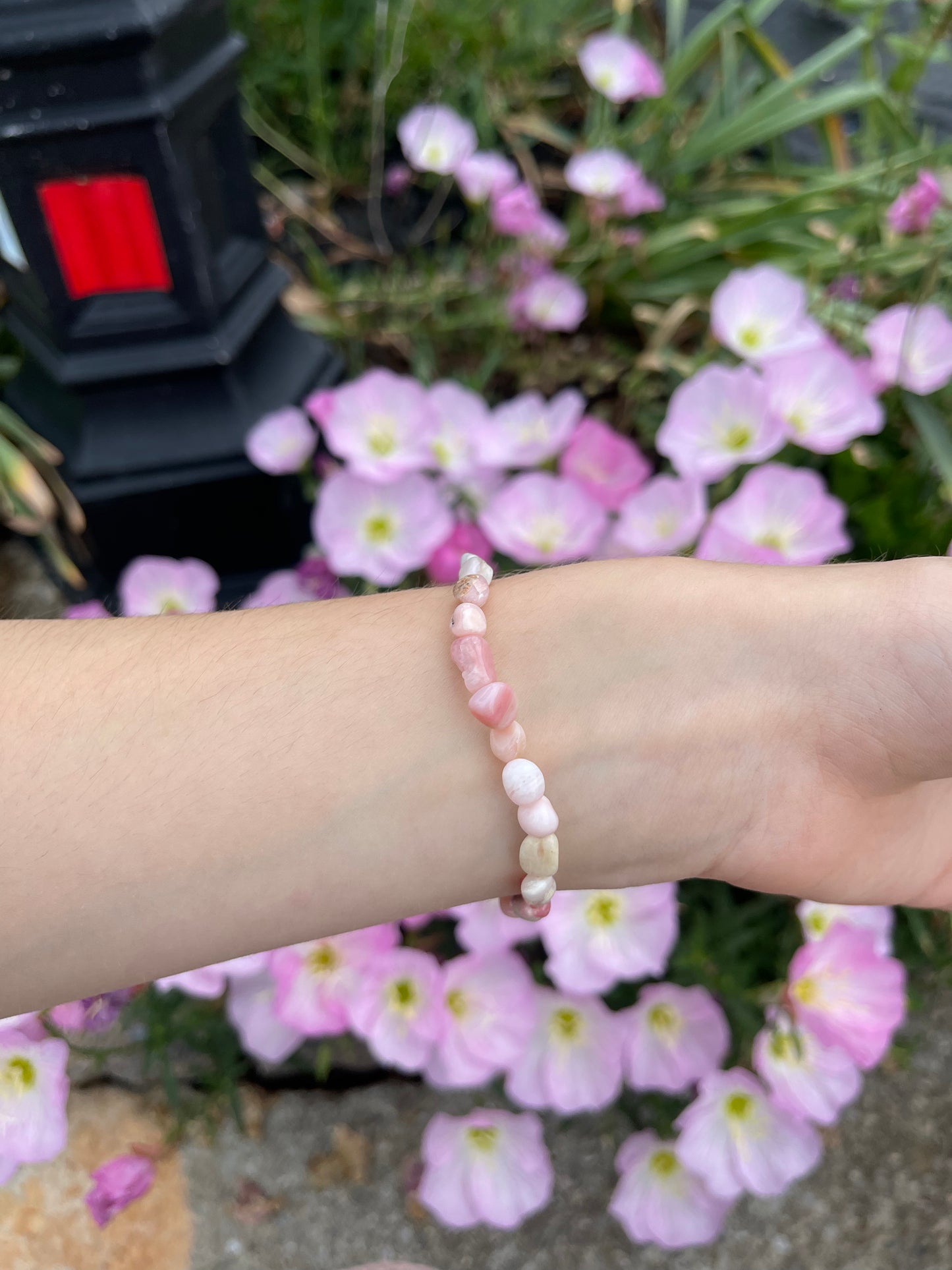 Pink Opal stretchy bracelet