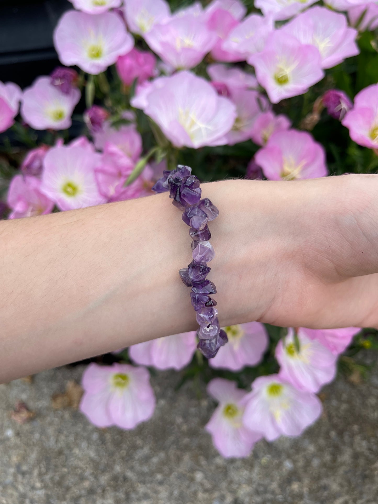 Amethyst stretchy bracelet