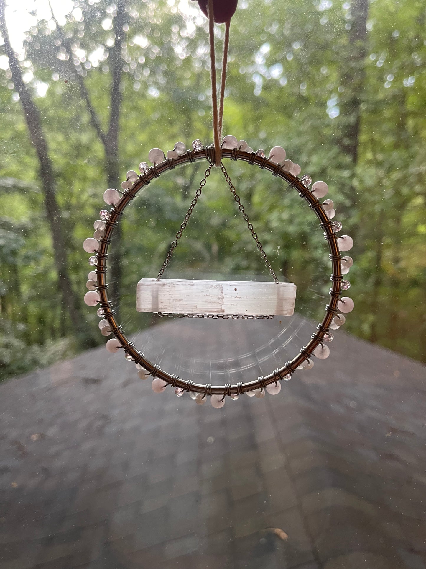 Rose Quartz suncatcher