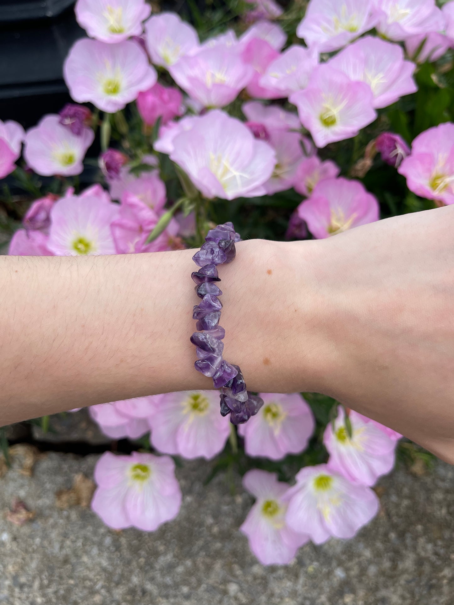 Amethyst stretchy bracelet