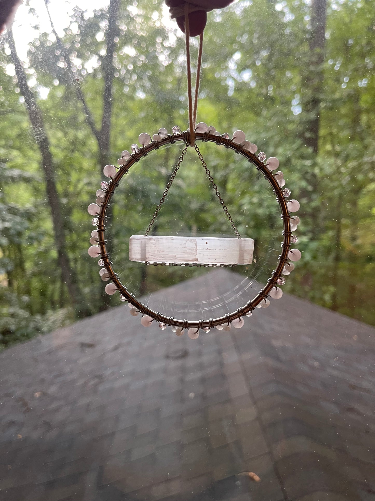 Rose Quartz suncatcher