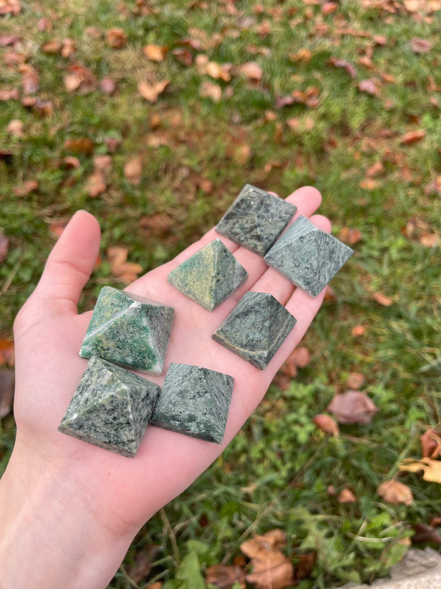 Green Kyanite mini pyramid