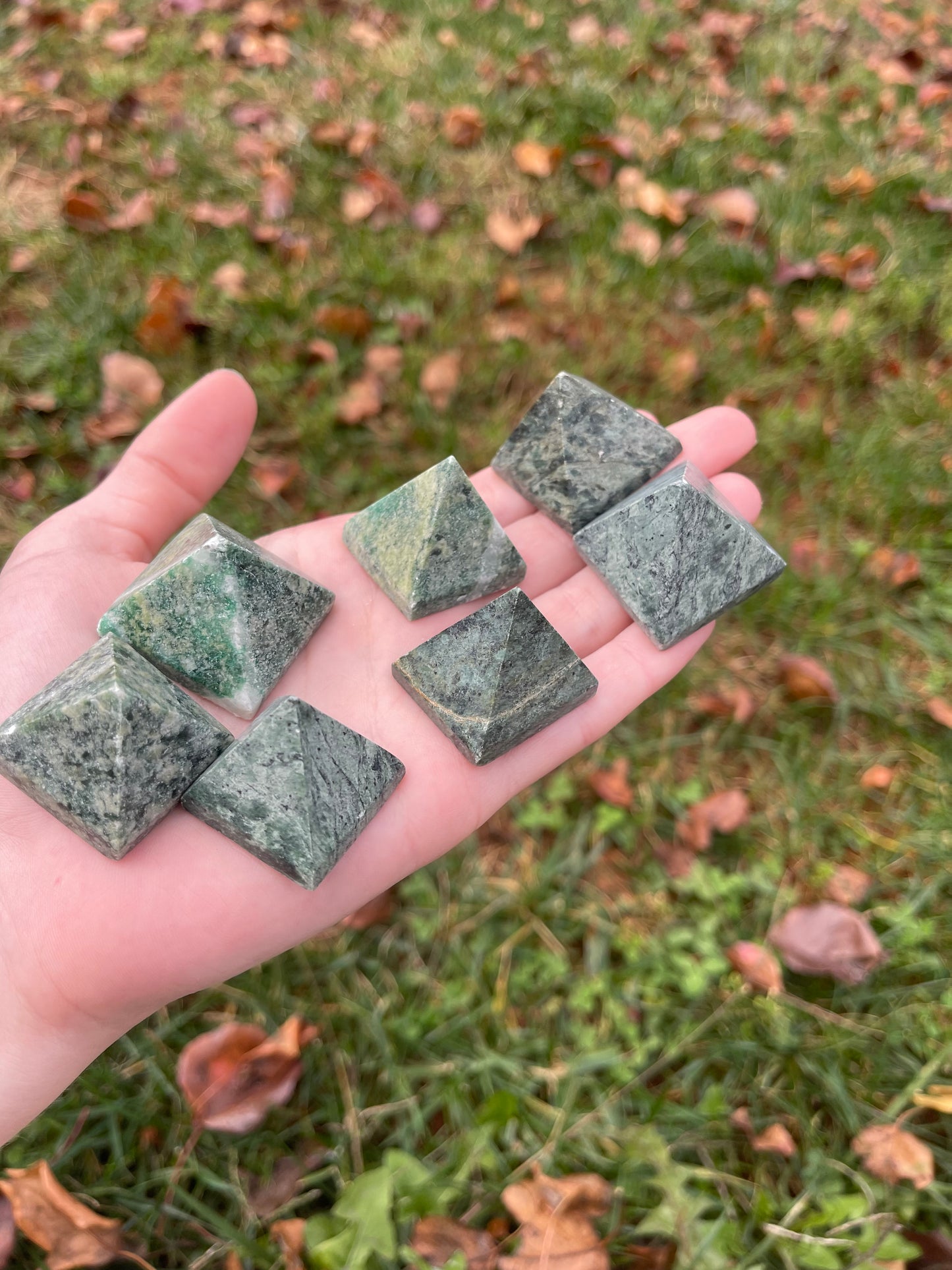 Green Kyanite mini pyramid