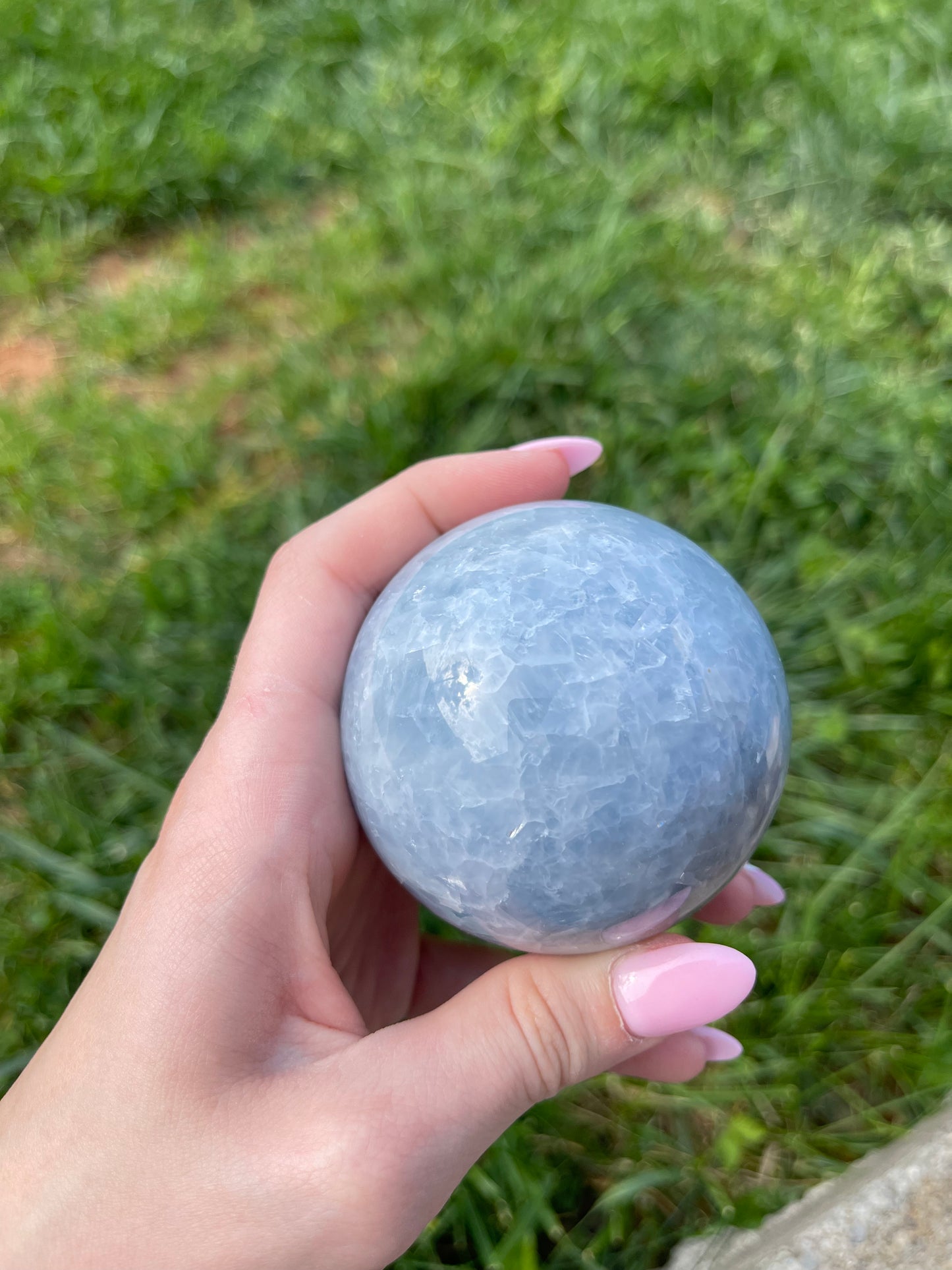 Blue Calcite sphere #1