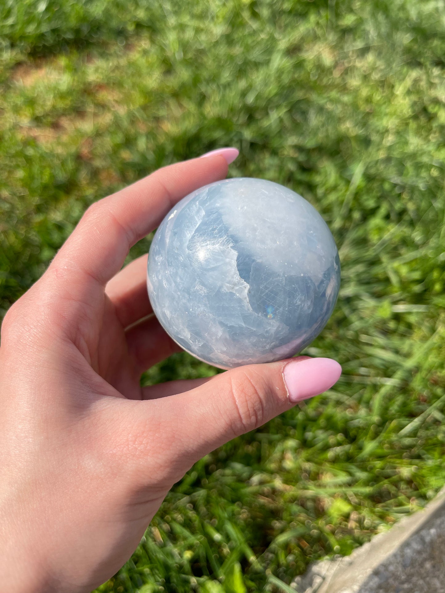 Blue Calcite sphere #5