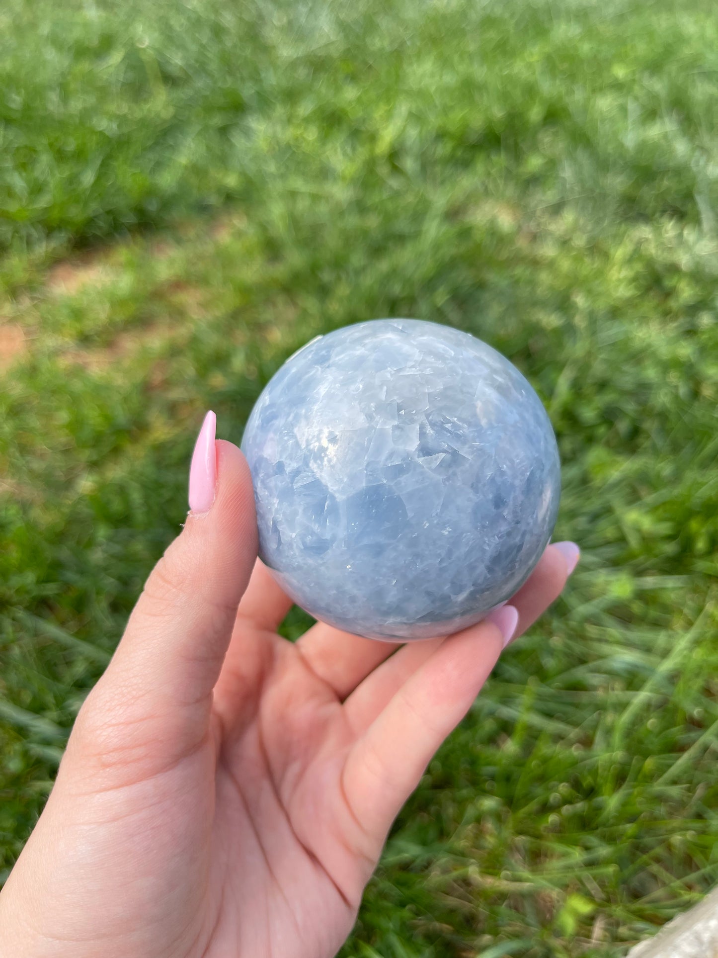 Blue Calcite sphere #1