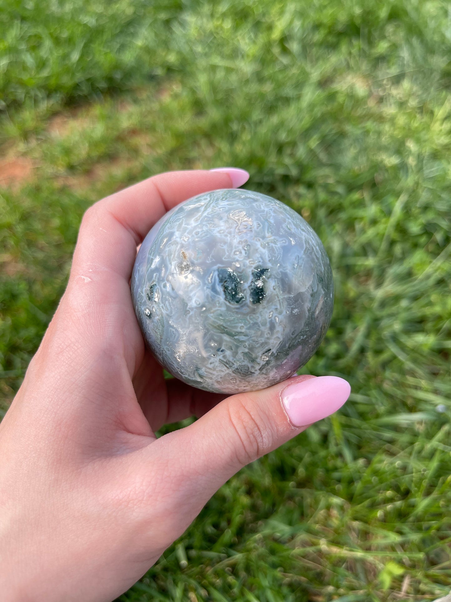 Moss Agate sphere #7