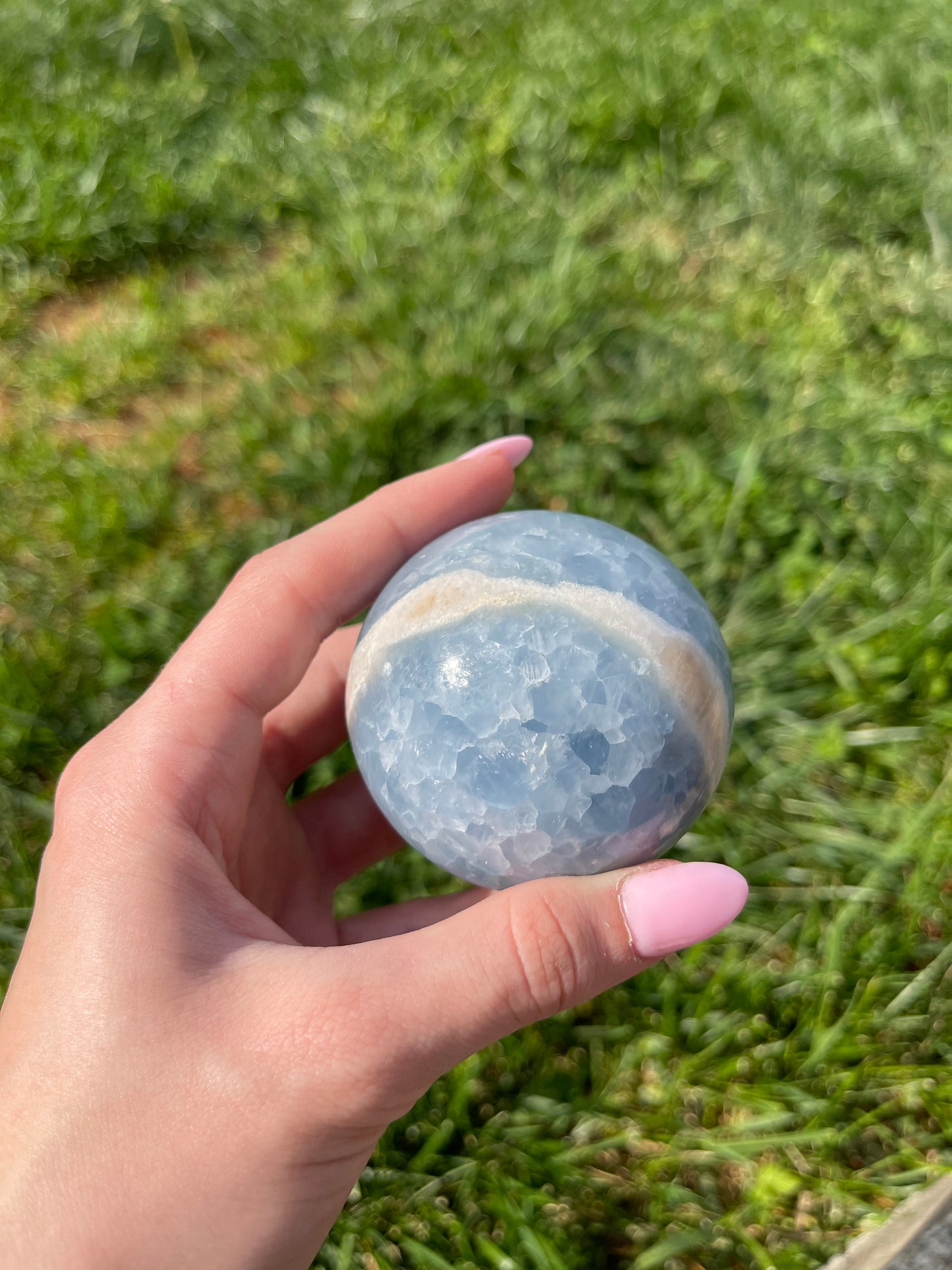 Blue Calcite sphere #5