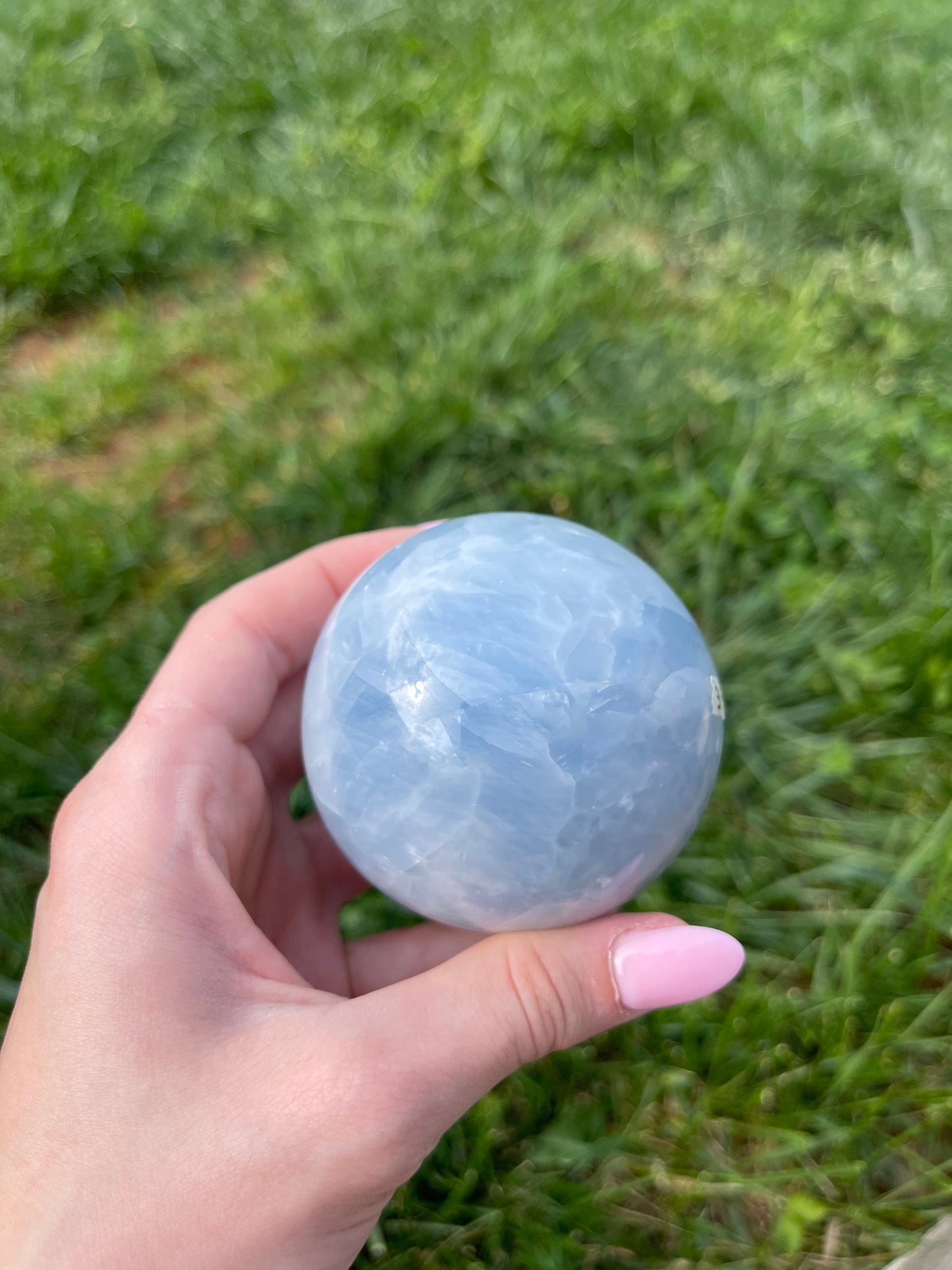 Blue Calcite sphere #3