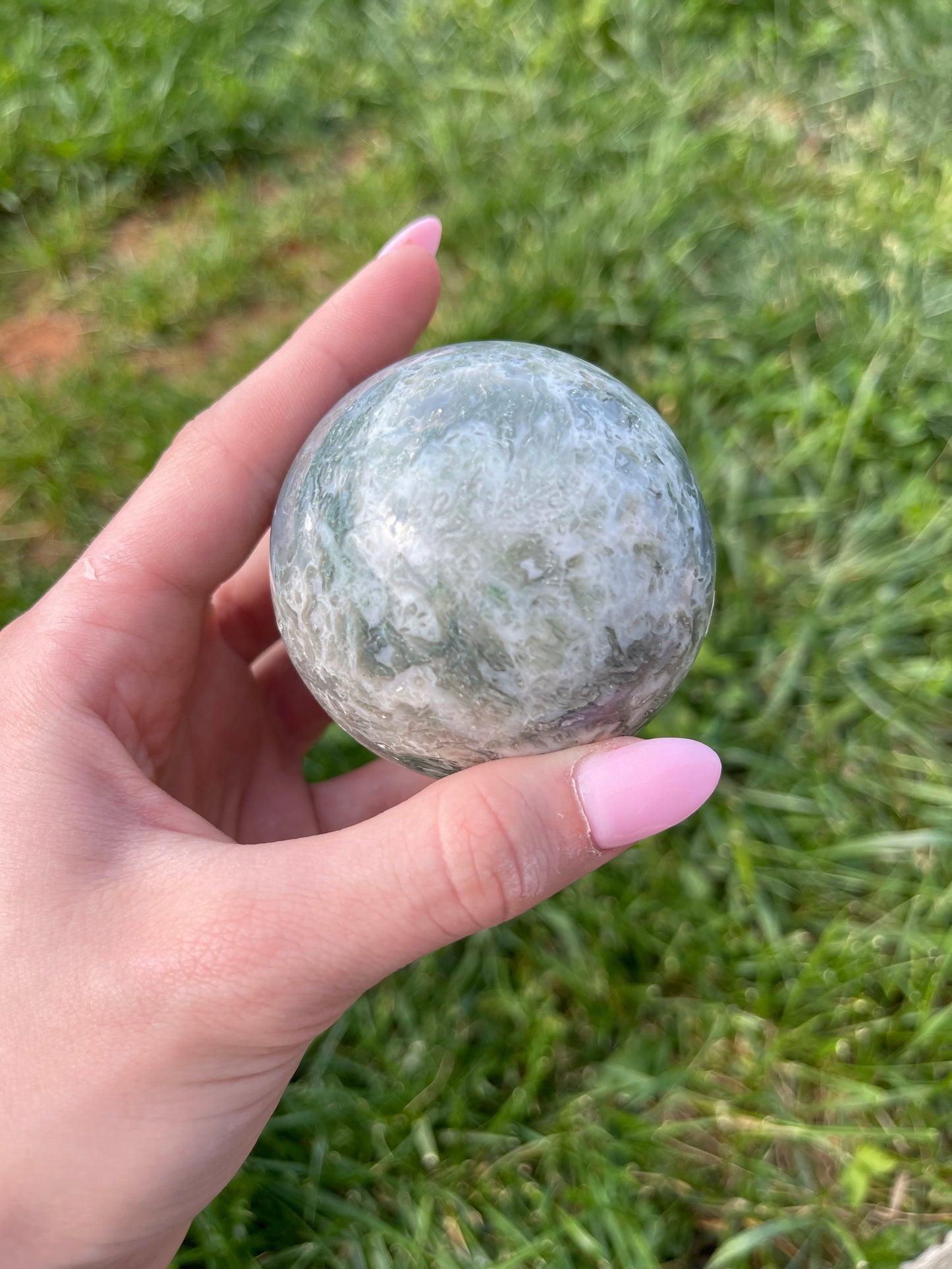 Moss Agate sphere #7