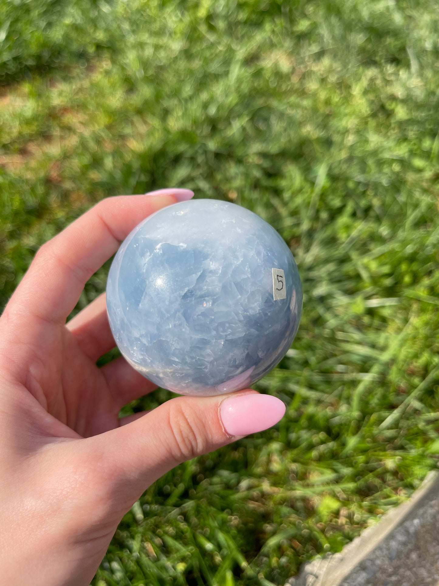 Blue Calcite sphere #5