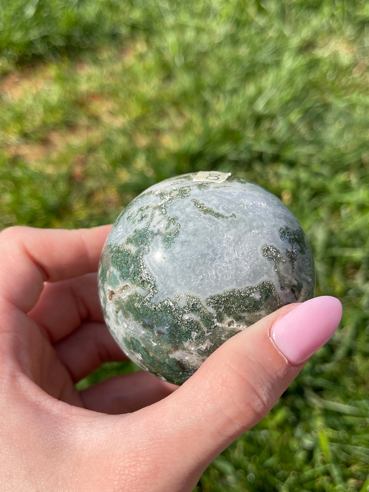 Moss Agate sphere #8