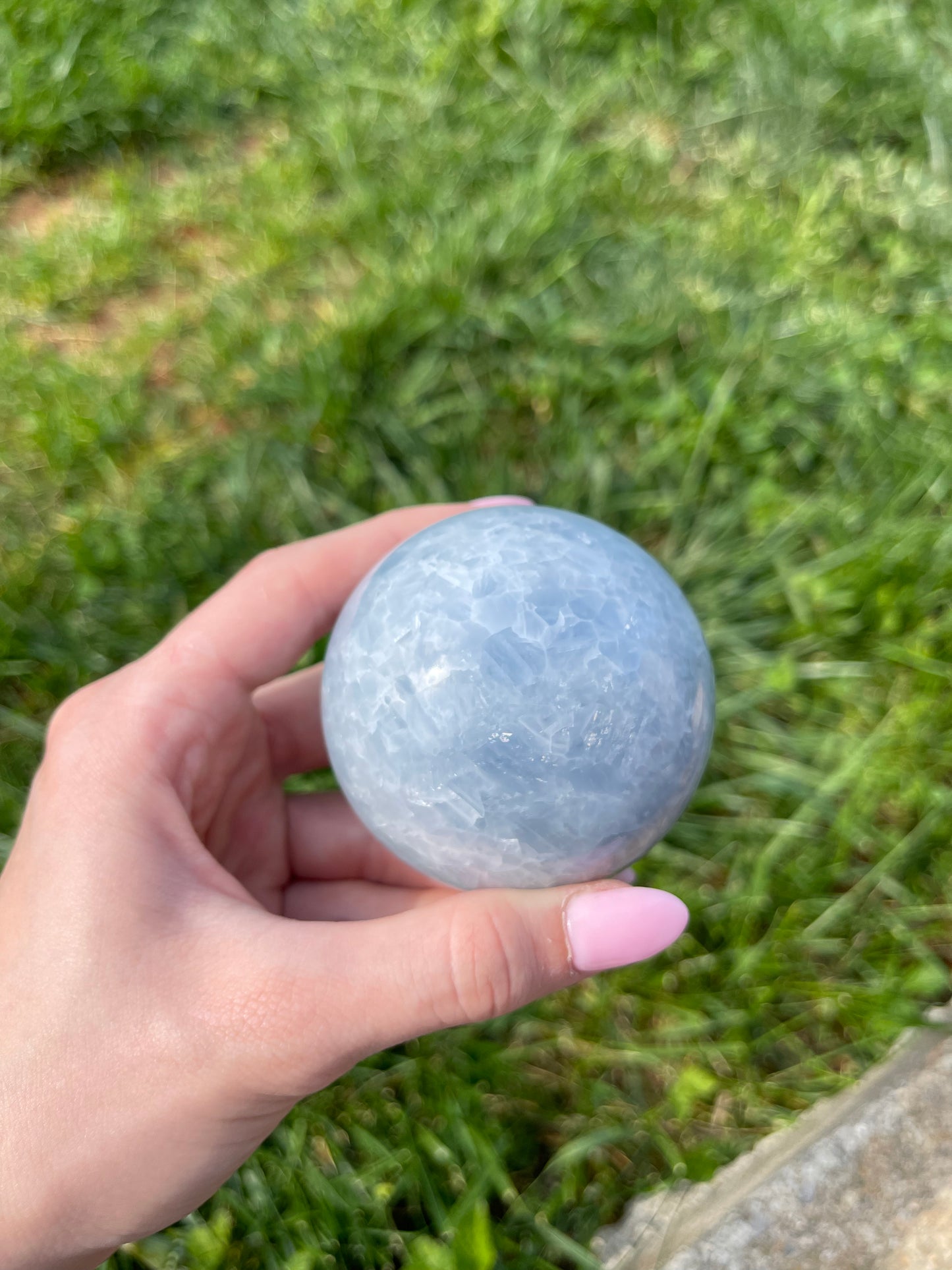 Blue Calcite sphere #2