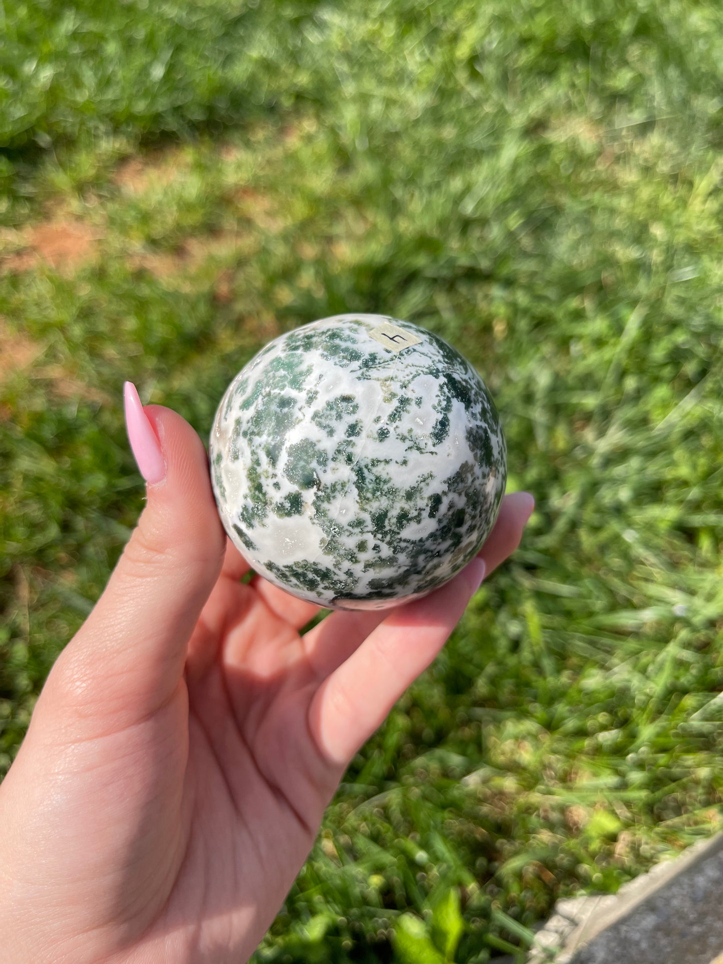 Moss Agate sphere #4