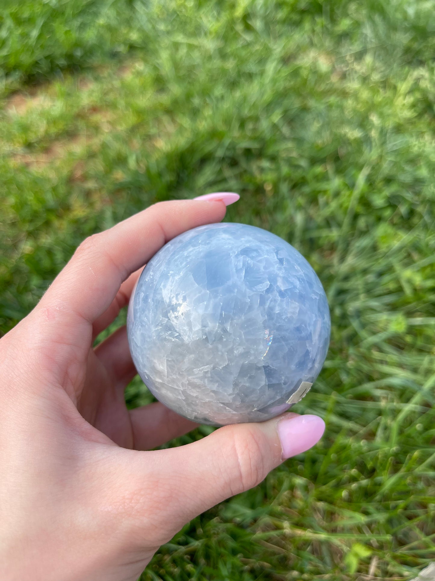 Blue Calcite sphere #1