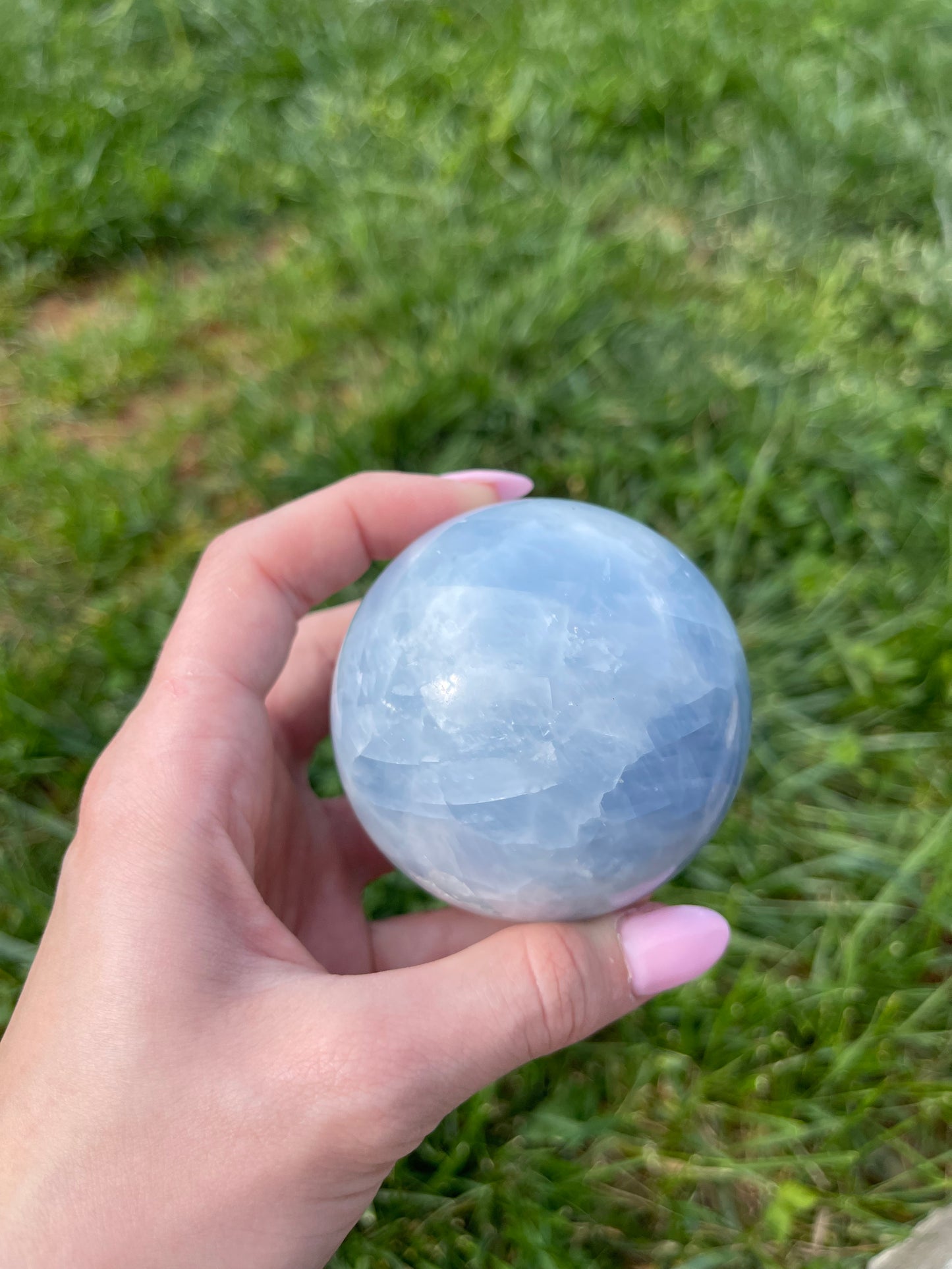 Blue Calcite sphere #3