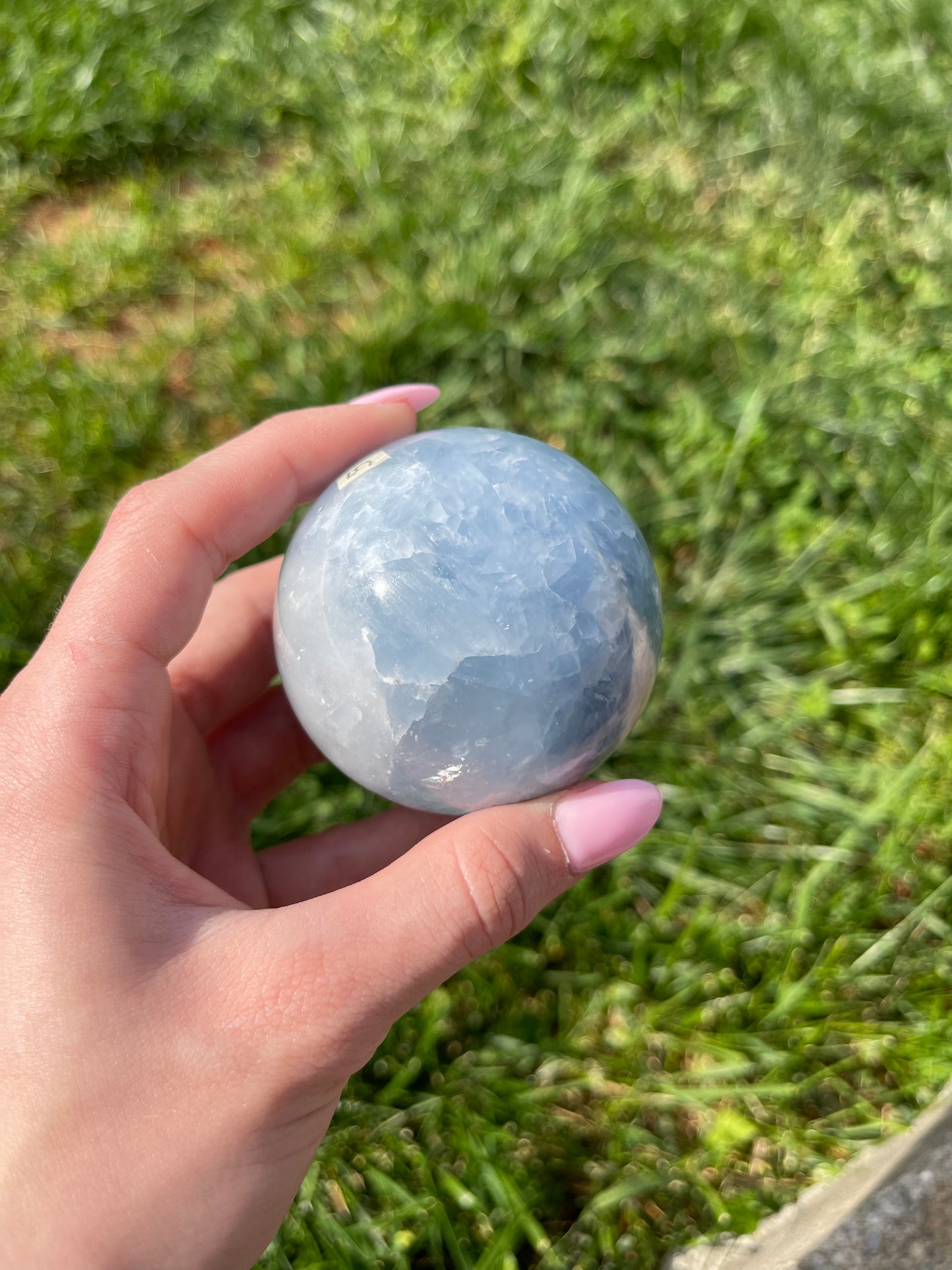 Blue Calcite sphere #5