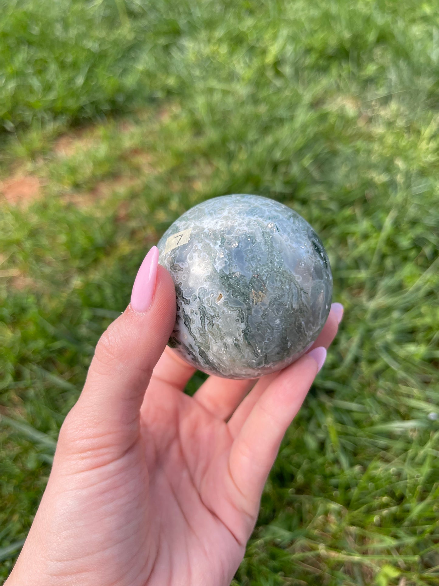 Moss Agate sphere #7