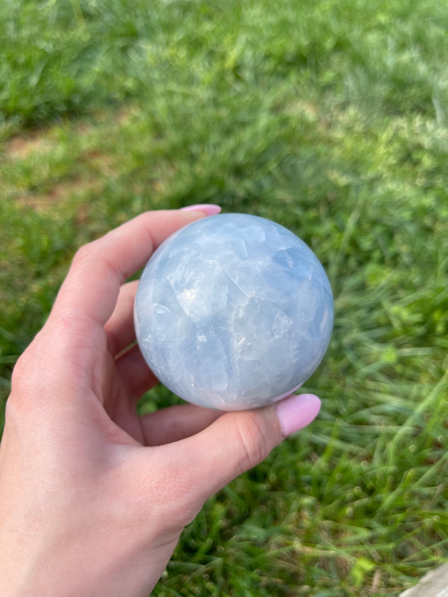 Blue Calcite sphere #3