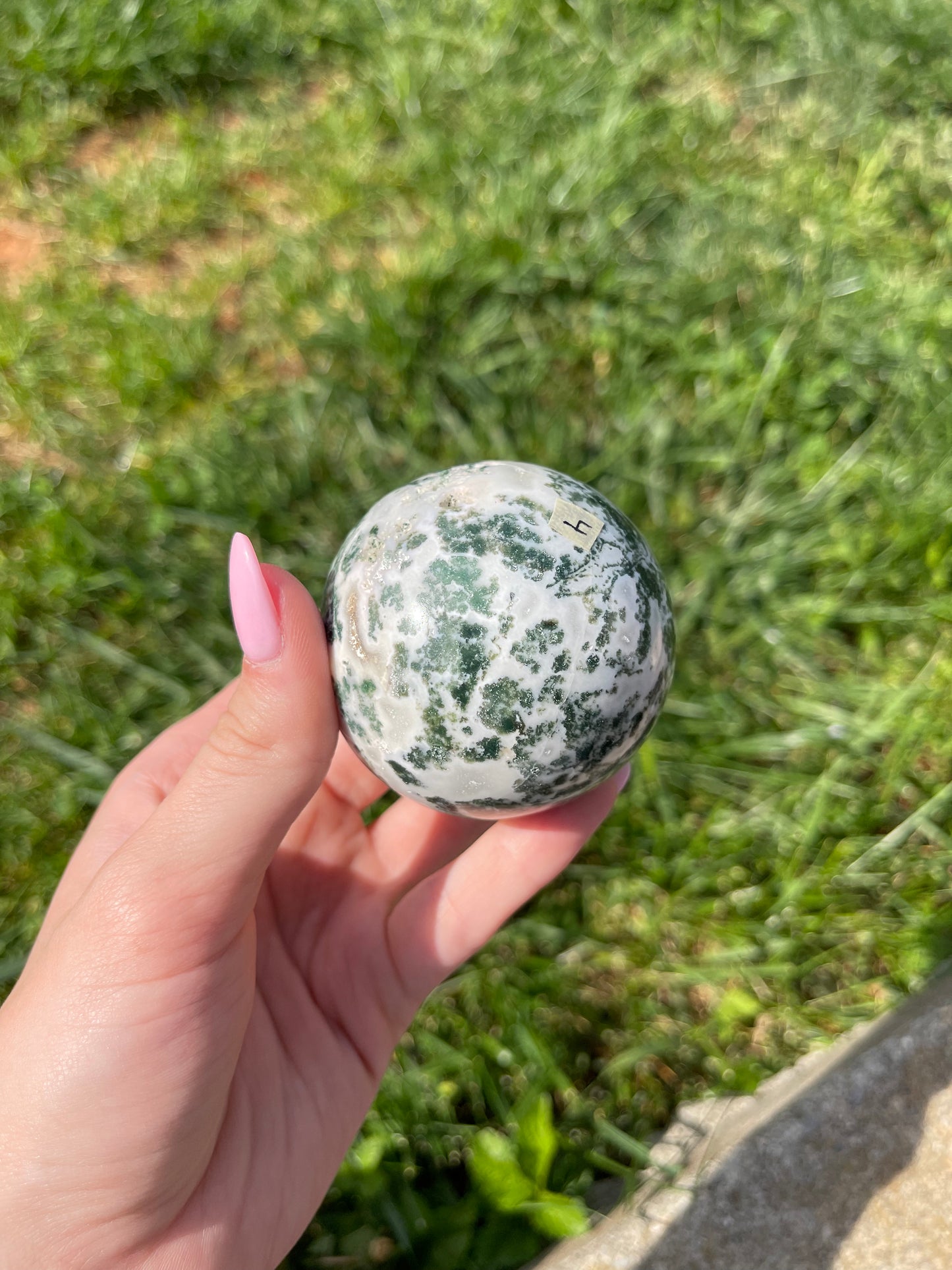 Moss Agate sphere #4