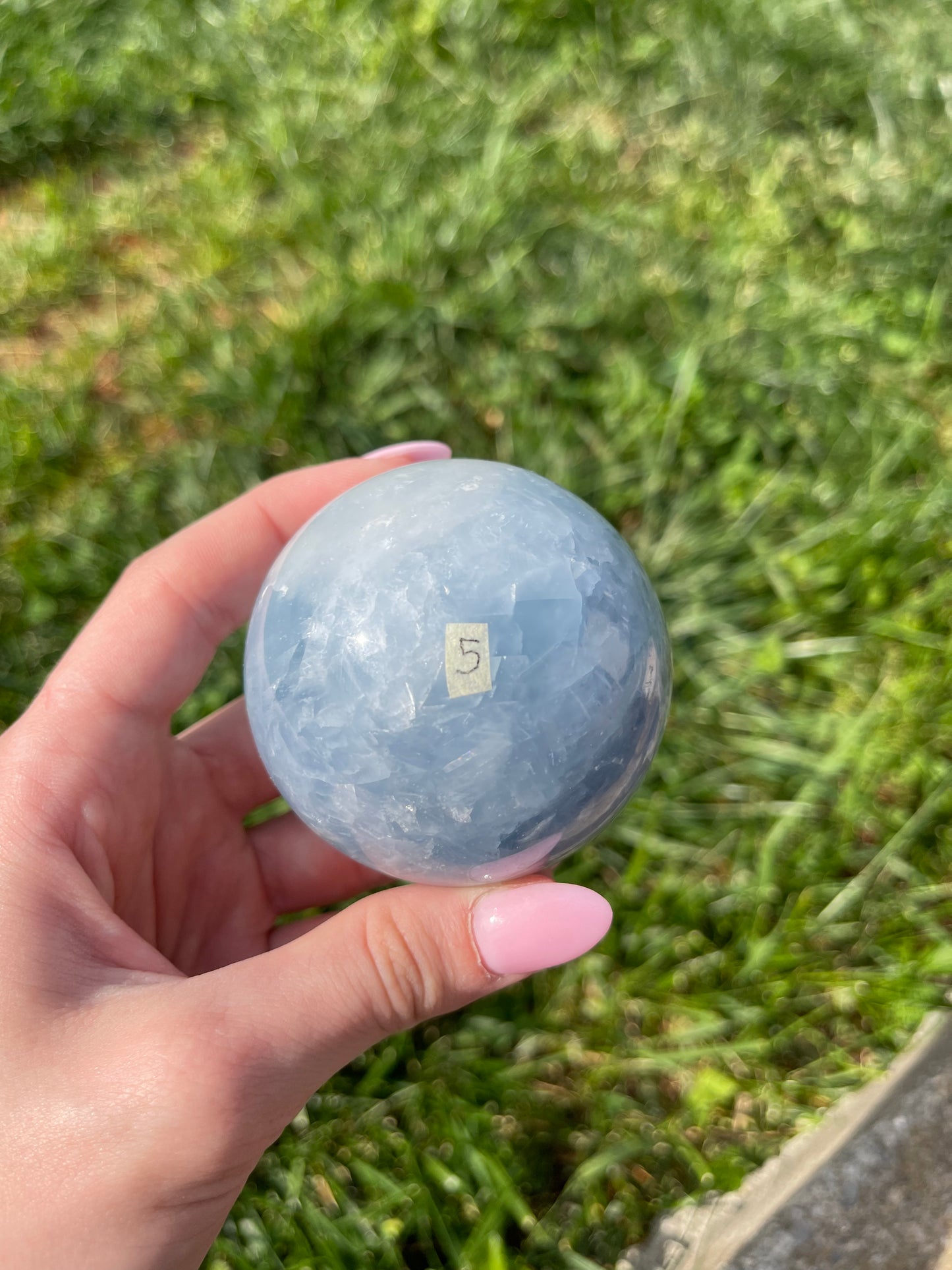 Blue Calcite sphere #5