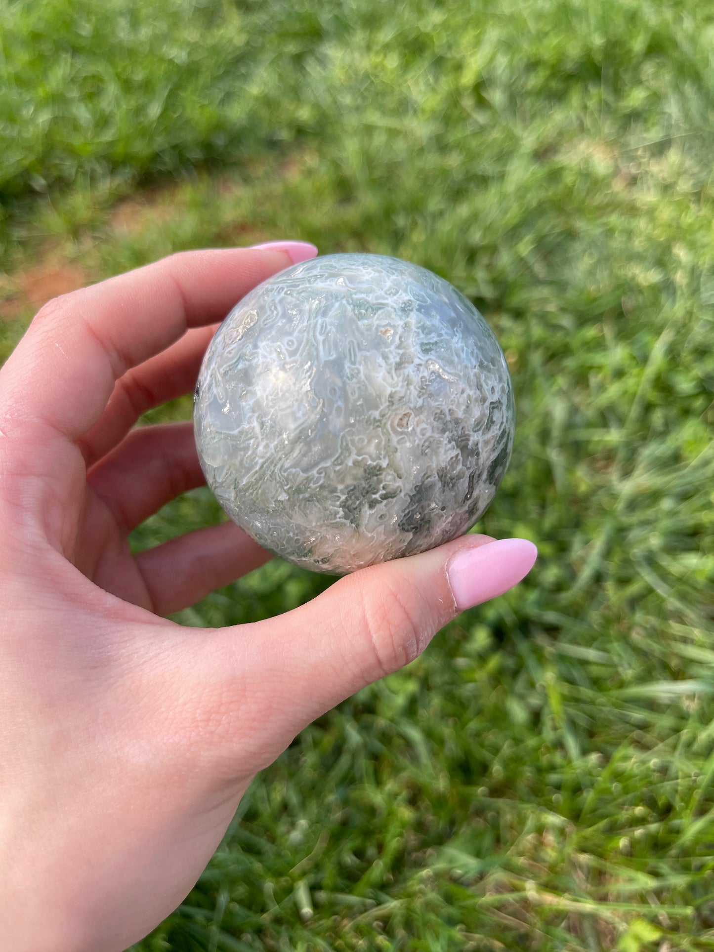 Moss Agate sphere #7