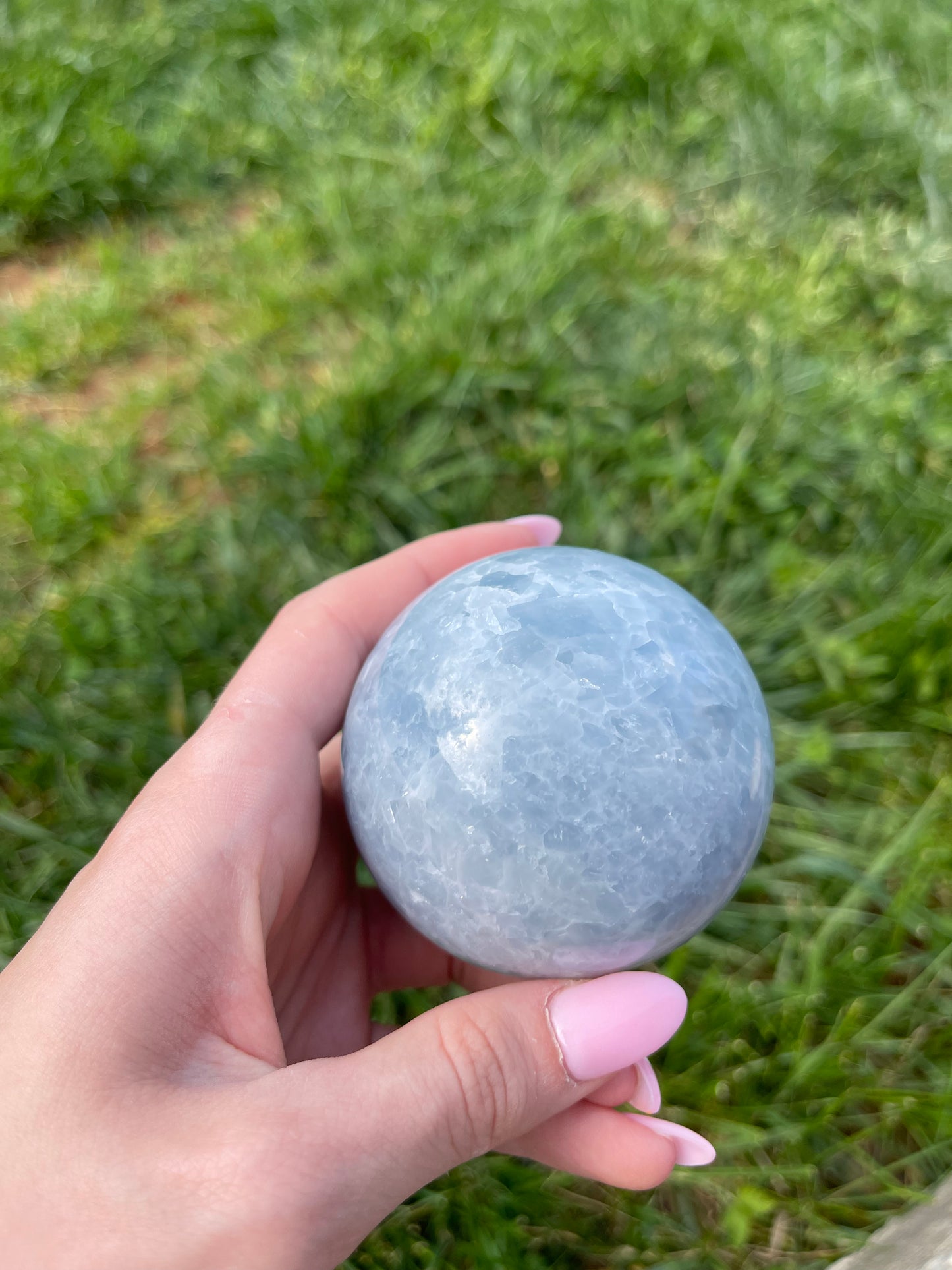 Blue Calcite sphere #2