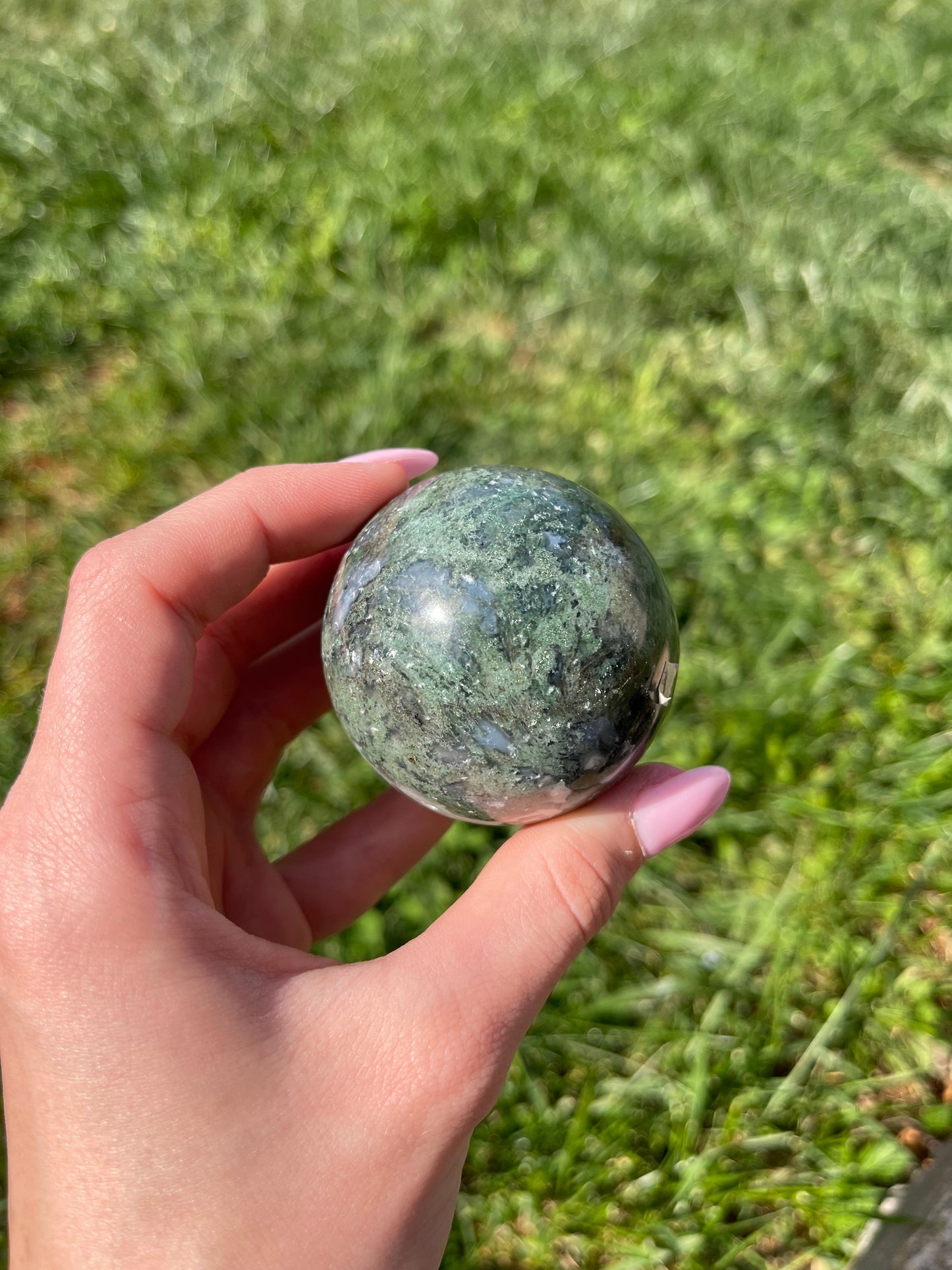 Moss Agate Sphere #1