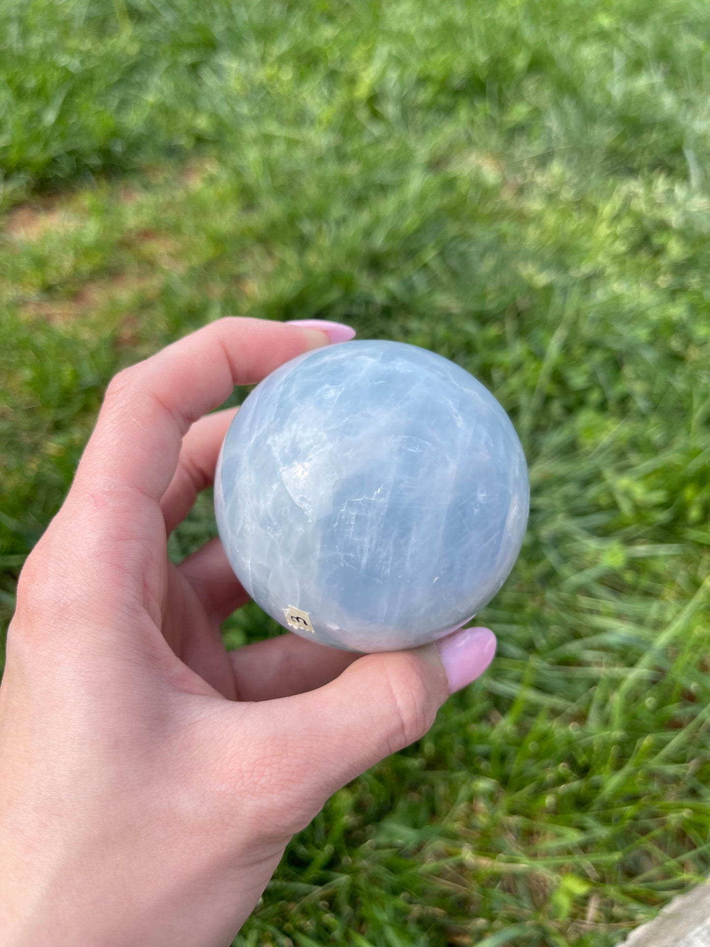 Blue Calcite sphere #3