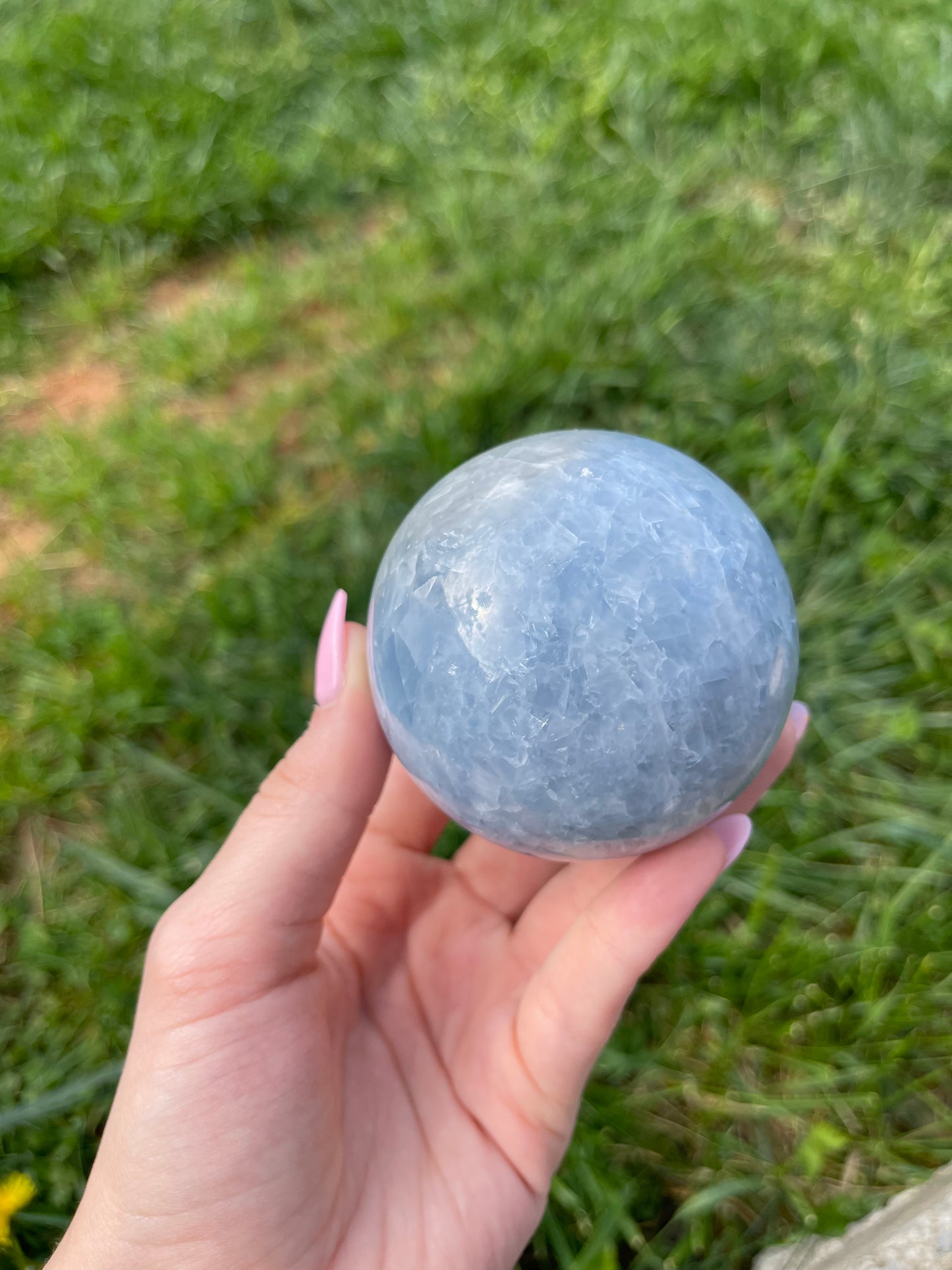 Blue Calcite sphere #1