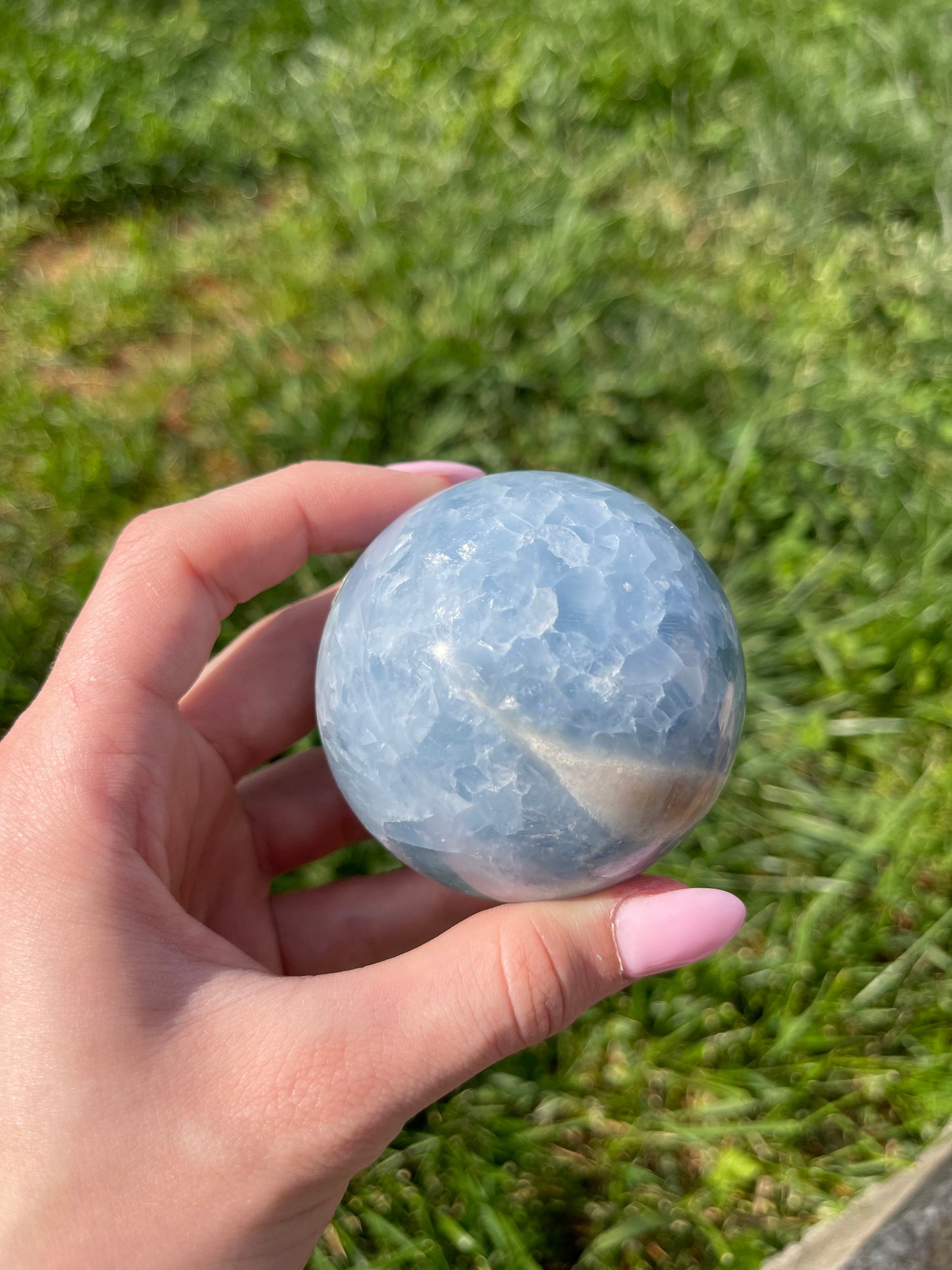 Blue Calcite sphere #5