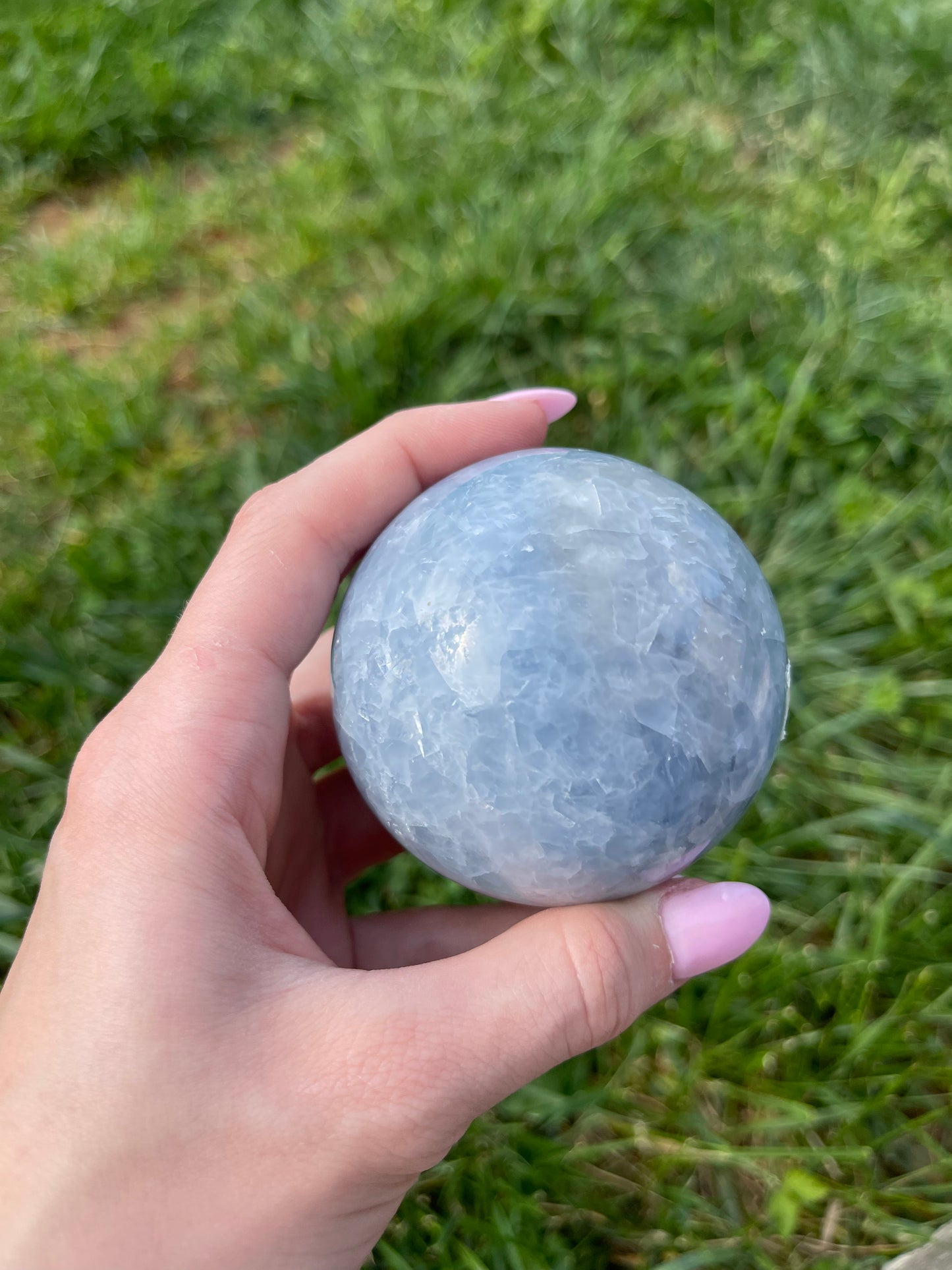 Blue Calcite sphere #1