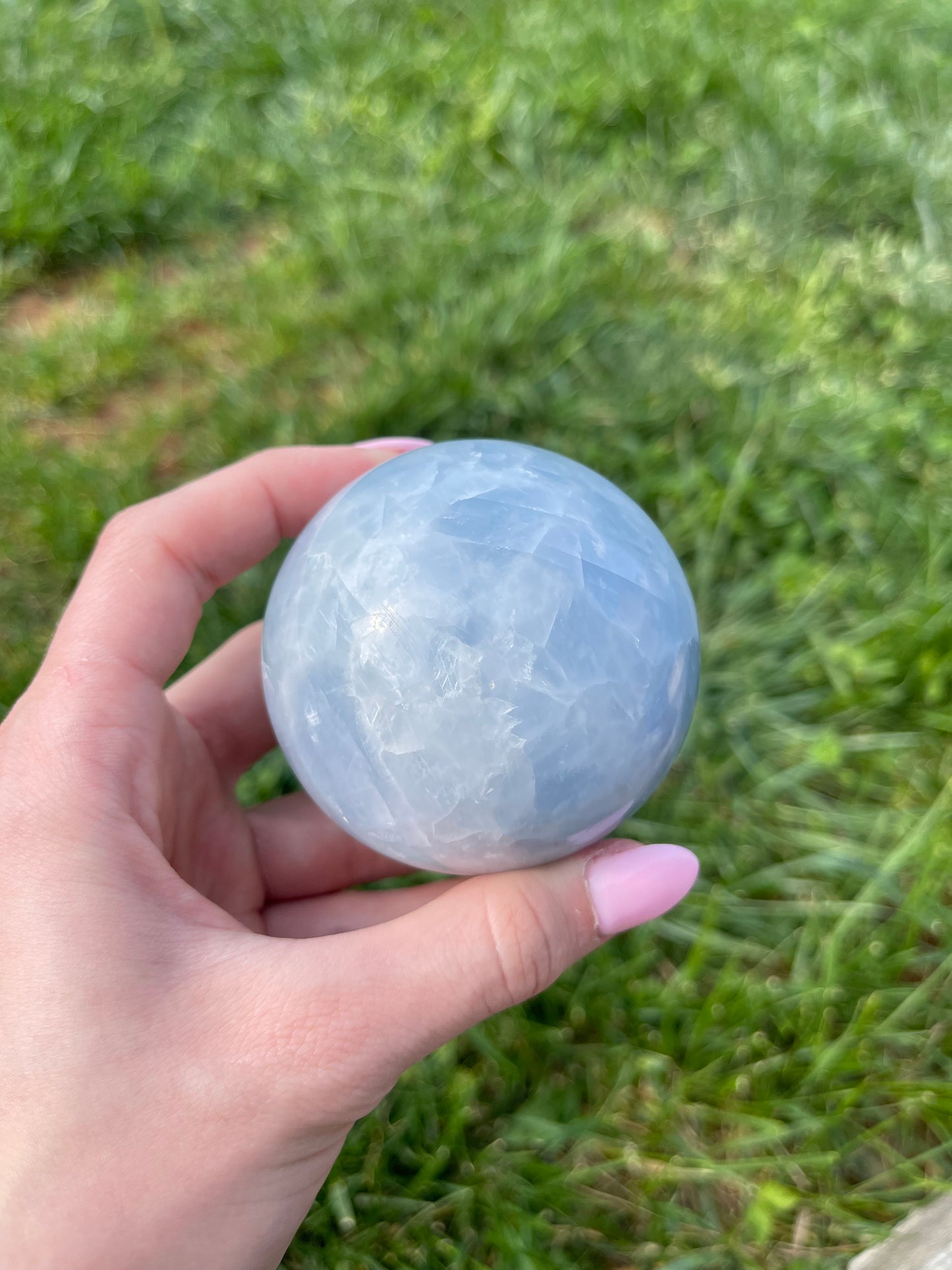 Blue Calcite sphere #3