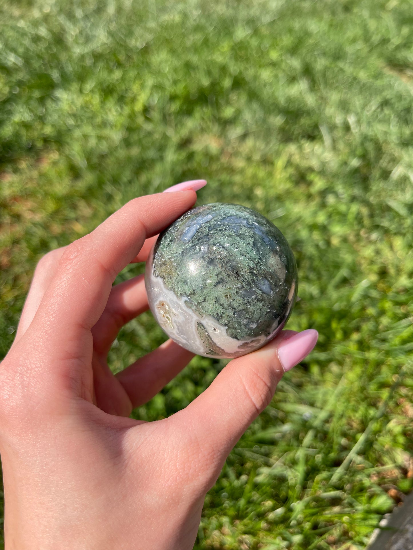 Moss Agate Sphere #1