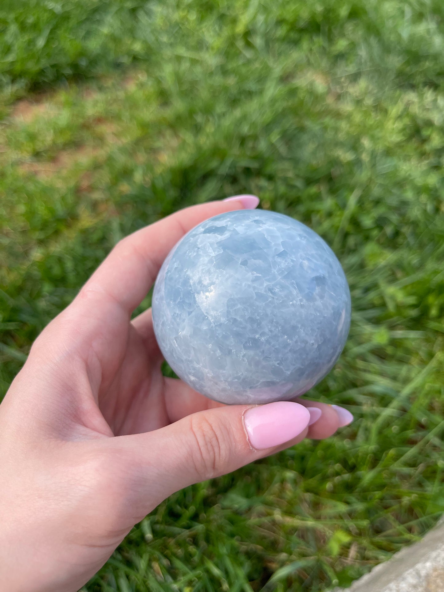 Blue Calcite sphere #2