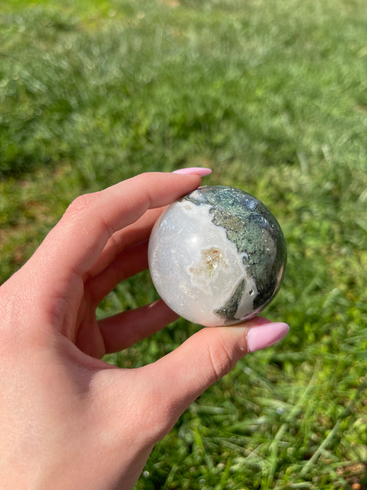 Moss Agate Sphere #1