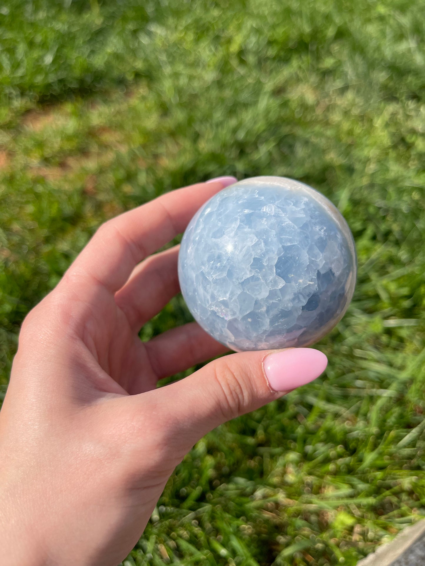 Blue Calcite sphere #5