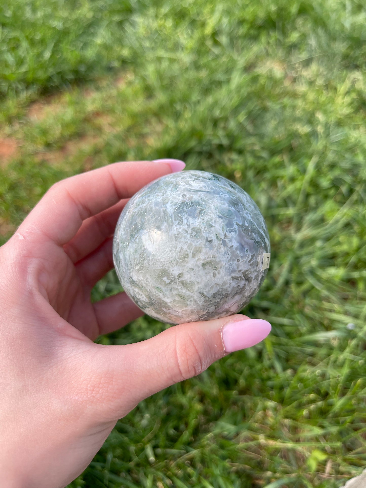 Moss Agate sphere #7