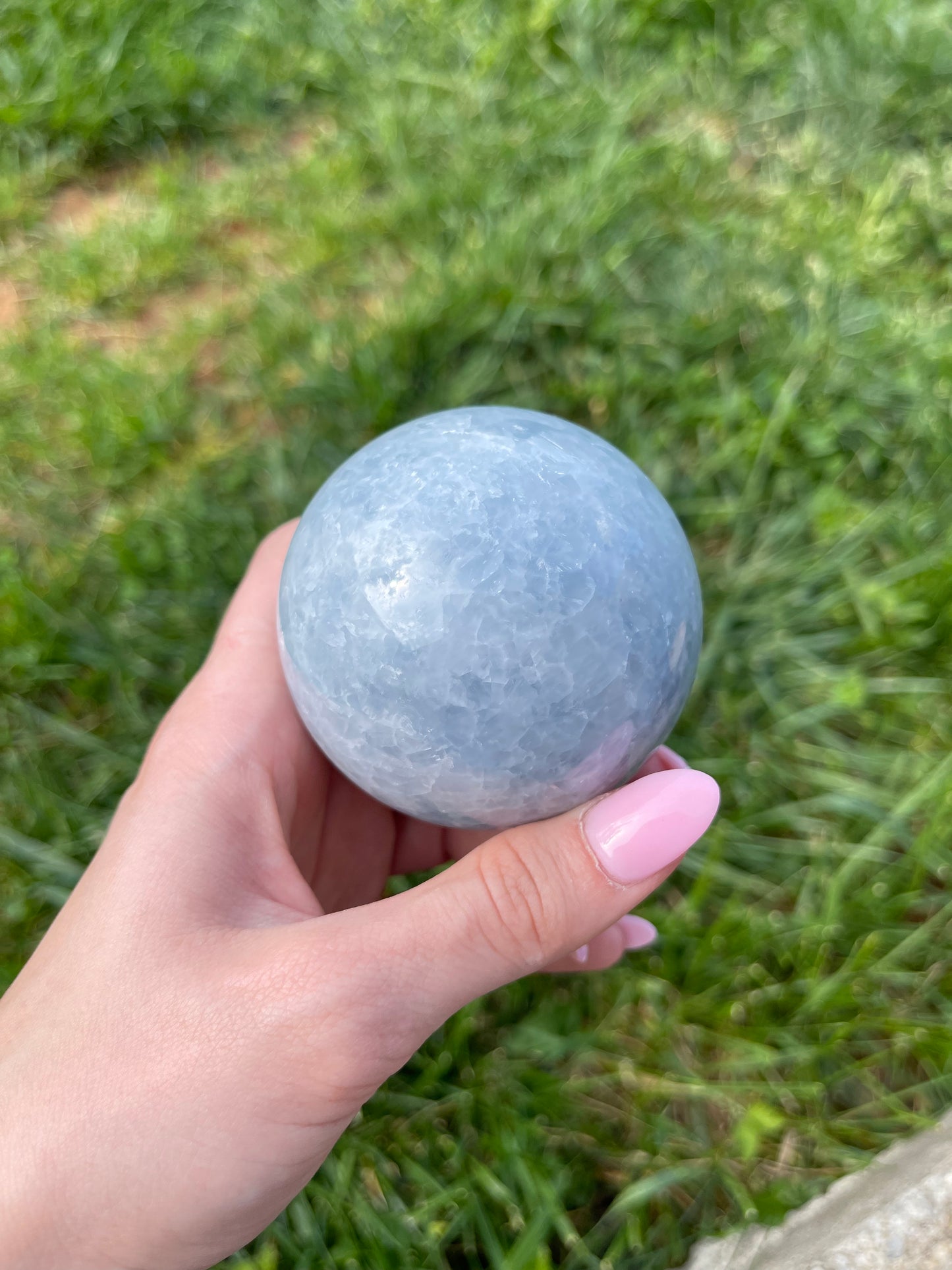 Blue Calcite sphere #2